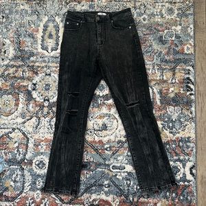 Vestique crop dark acid wash jeans- stretchy!